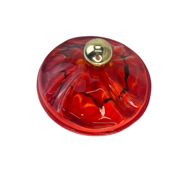 California Pottery Original 255 2500 Lava Drip Glaze Lidded Candy Dish Bowl - Picture 2 of 10